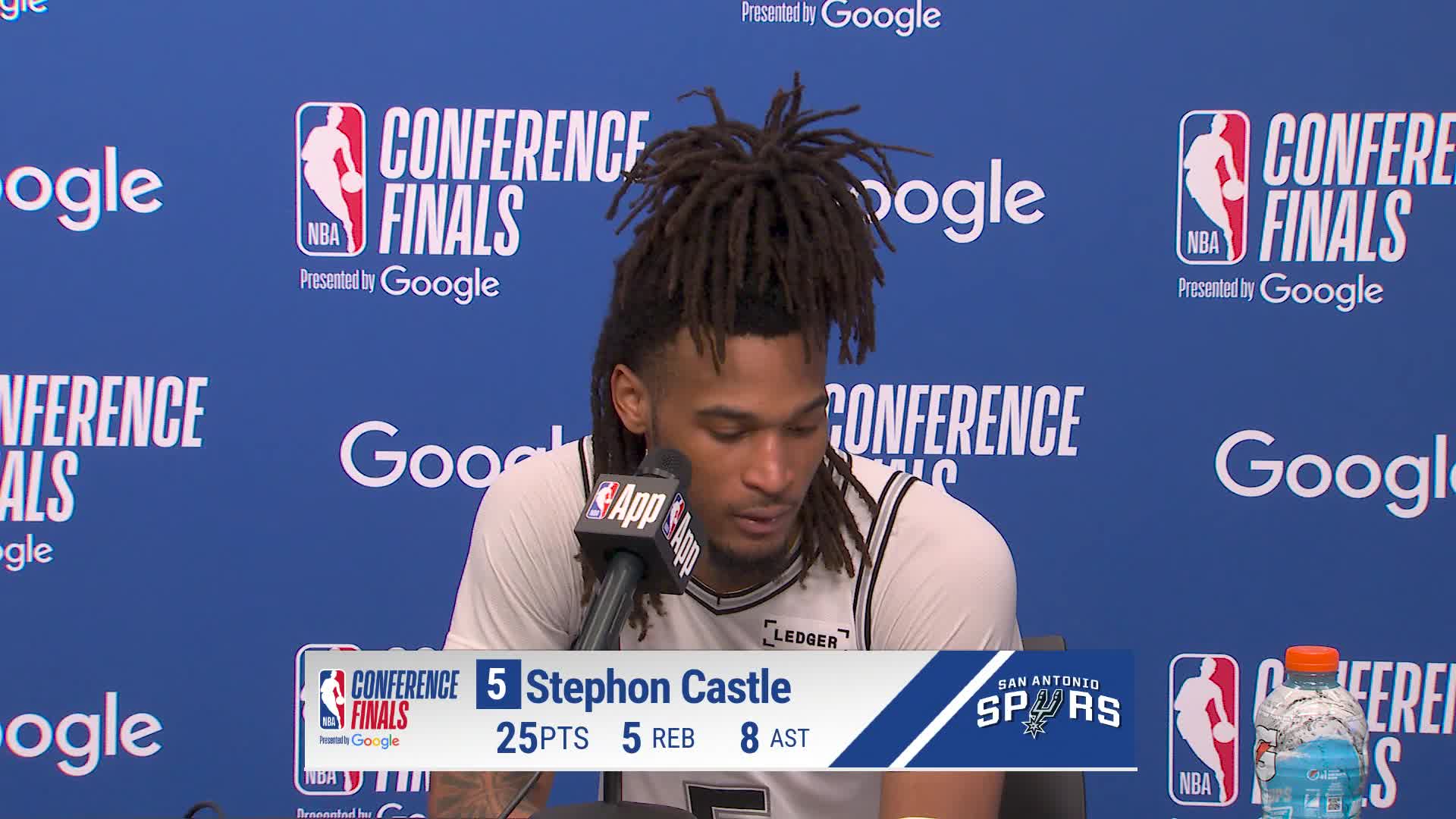 OKC 122, SAS 113: Stephon Castle Postgame Media Availability