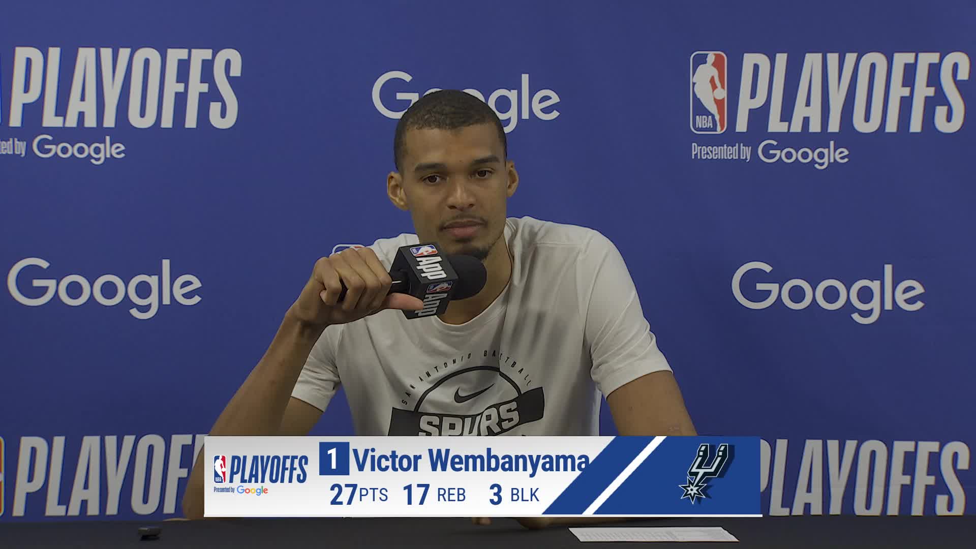SAS 126, MIN 97: Victor Wembanyama Postgame Media Availability
