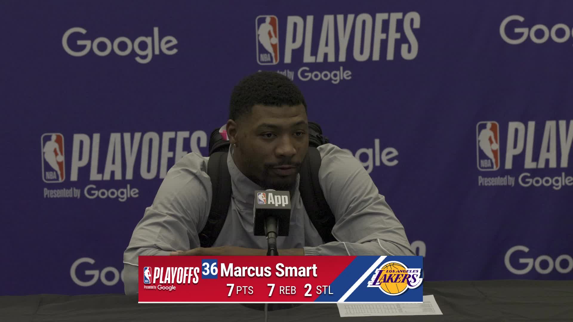 LAL 98, HOU 78: Marcus Smart Postgame Media Availability