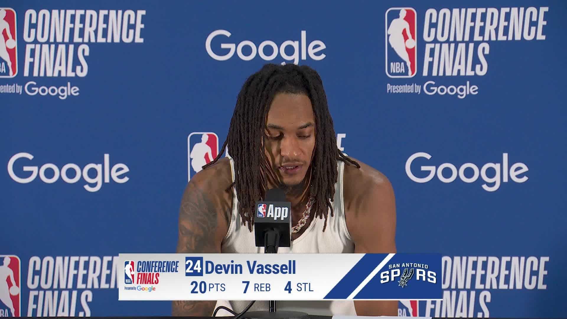 OKC 123, SAS 108: Devin Vassell Postgame Media Availability