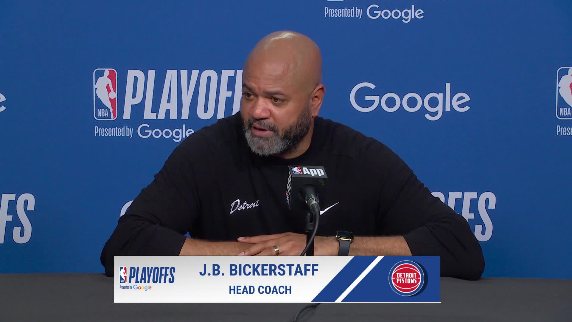 CLE 117, DET 113: Pistons coach J.B. Bickerstaff Postgame Media Availability