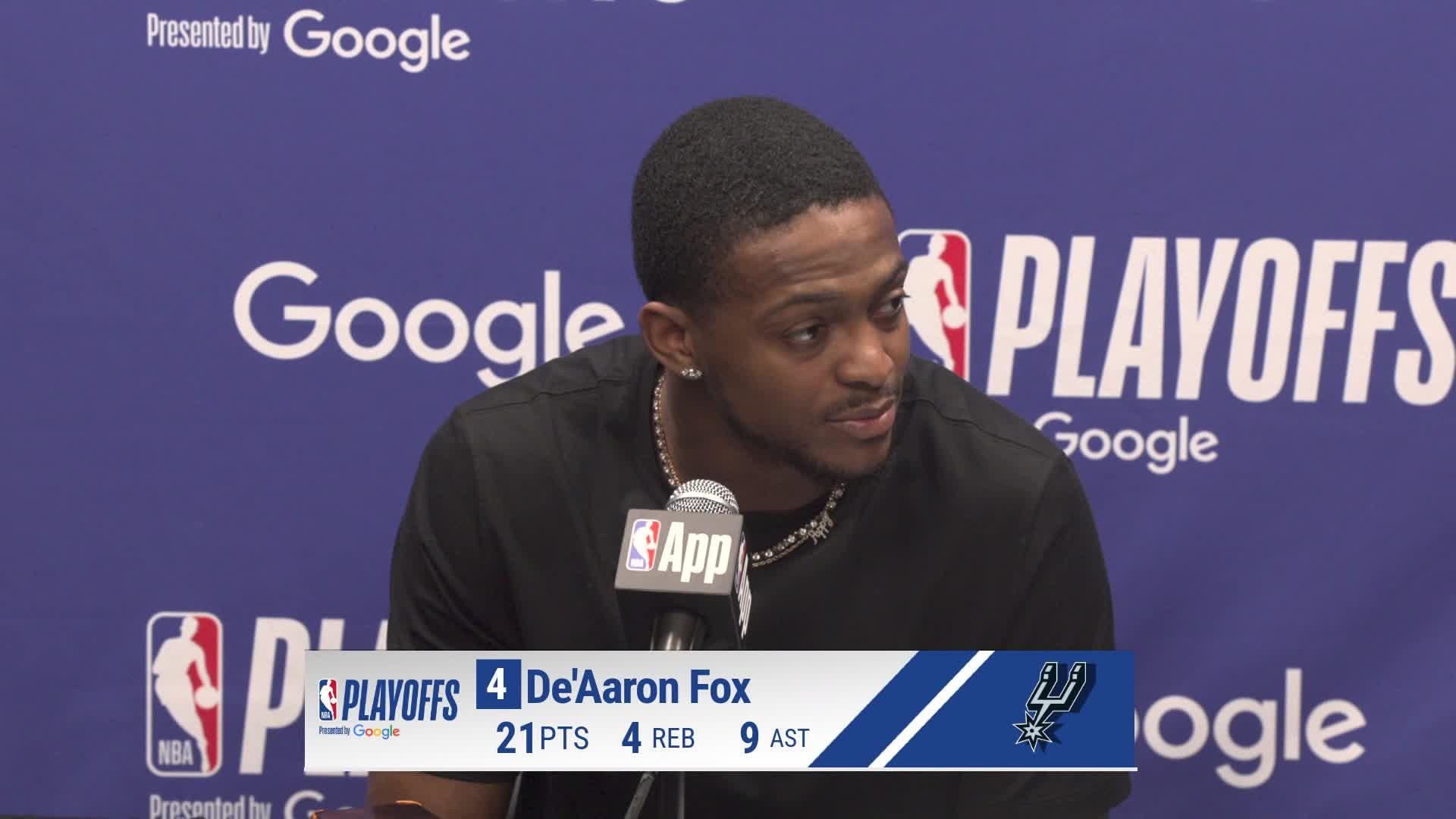 SAS 139, MIN 109: De'Aaron Fox Postgame Media Availability