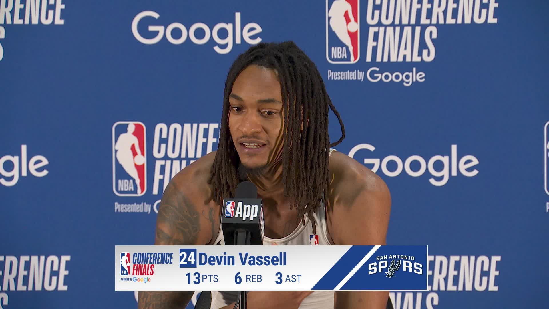 SAS 103, OKC 82: Devin Vassell Postgame Media Availability