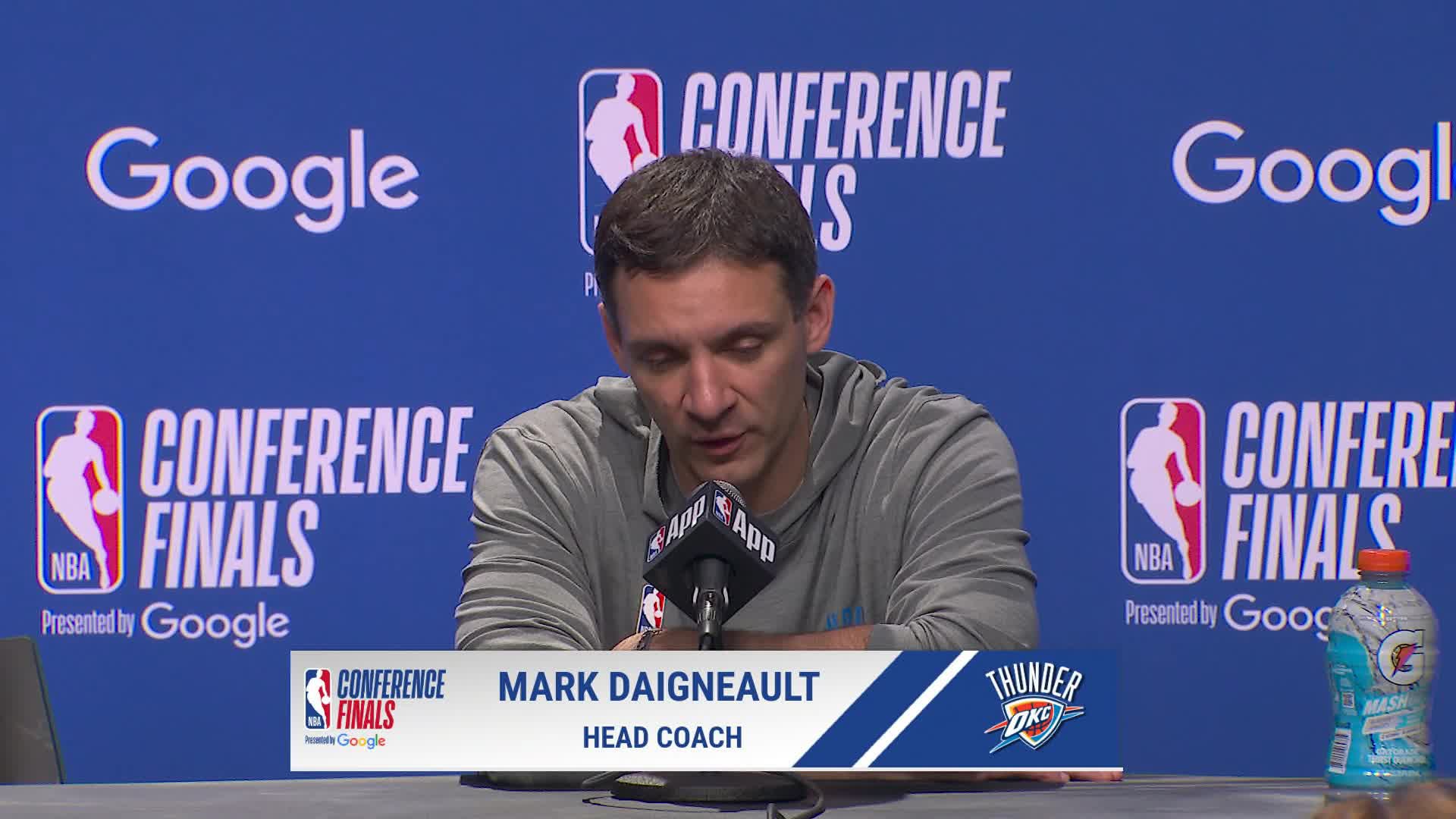 OKC 122, SAS 113: Thunder coach Mark Daigneault Postgame Media Availability
