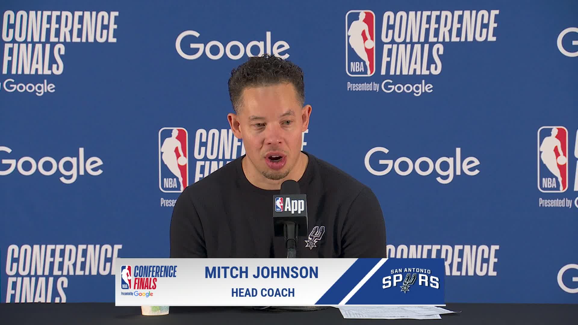 SAS 103, OKC 82: Spurs coach Mitch Johnson Postgame Media Availability
