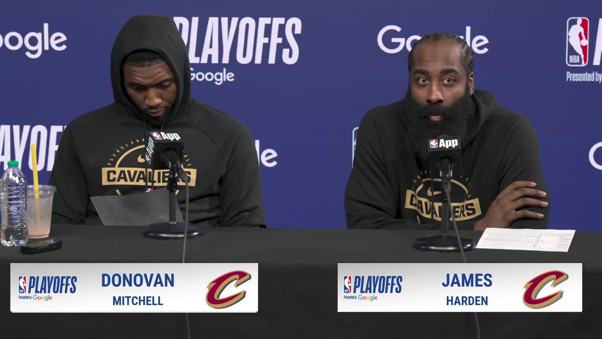 DET 115, CLE 94: Donovan Mitchell, James Harden Postgame Media Availability