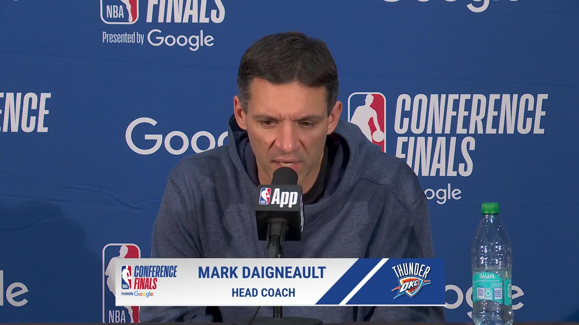 SAS 103, OKC 82: Thunder coach Mark Daigneault Postgame Media Availability