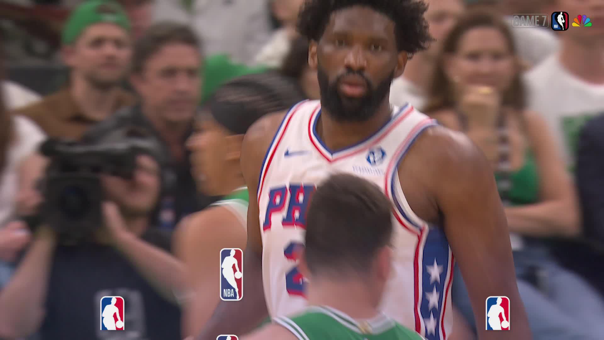Joel Embiid scores the first bucket of the game