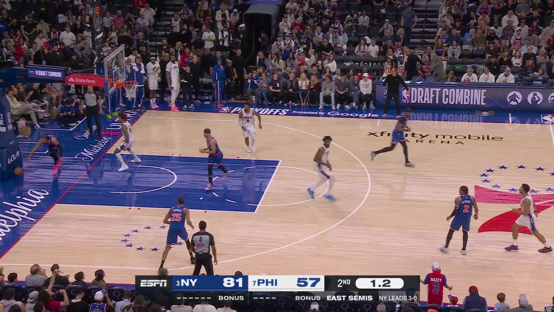 Philadelphia 76ers vs. New York Knicks - 1st Half Highlights