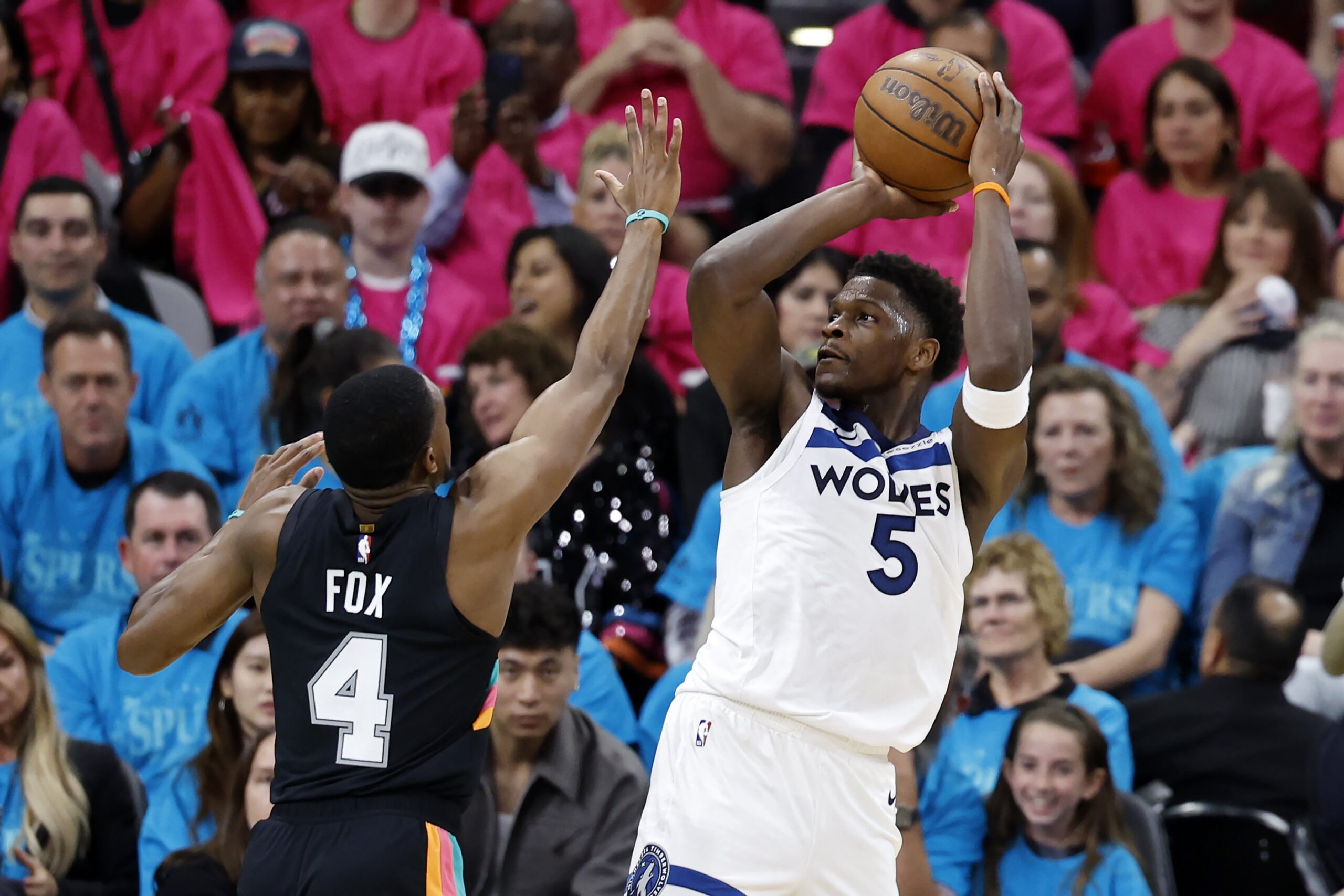 Edwards, Timberwolves walk down Spurs in Game 1
