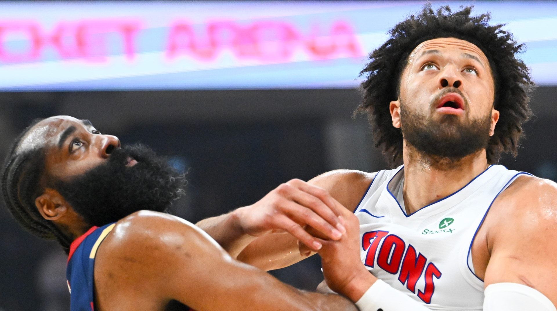 Cade Cunningham & James Harden duel in Game 3 at Rocket Mortgage Fieldhouse