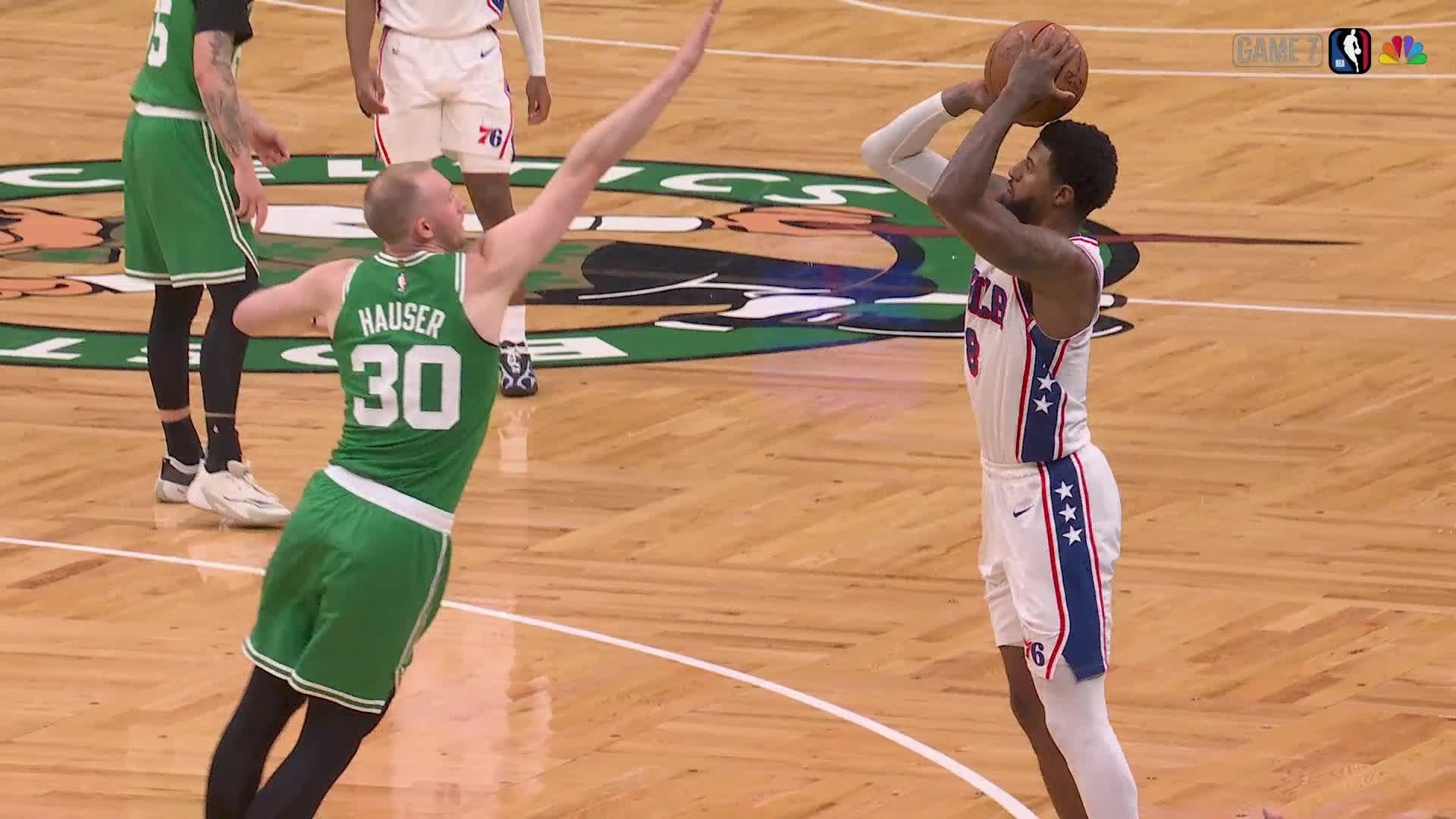 Paul George connects from behind the arc