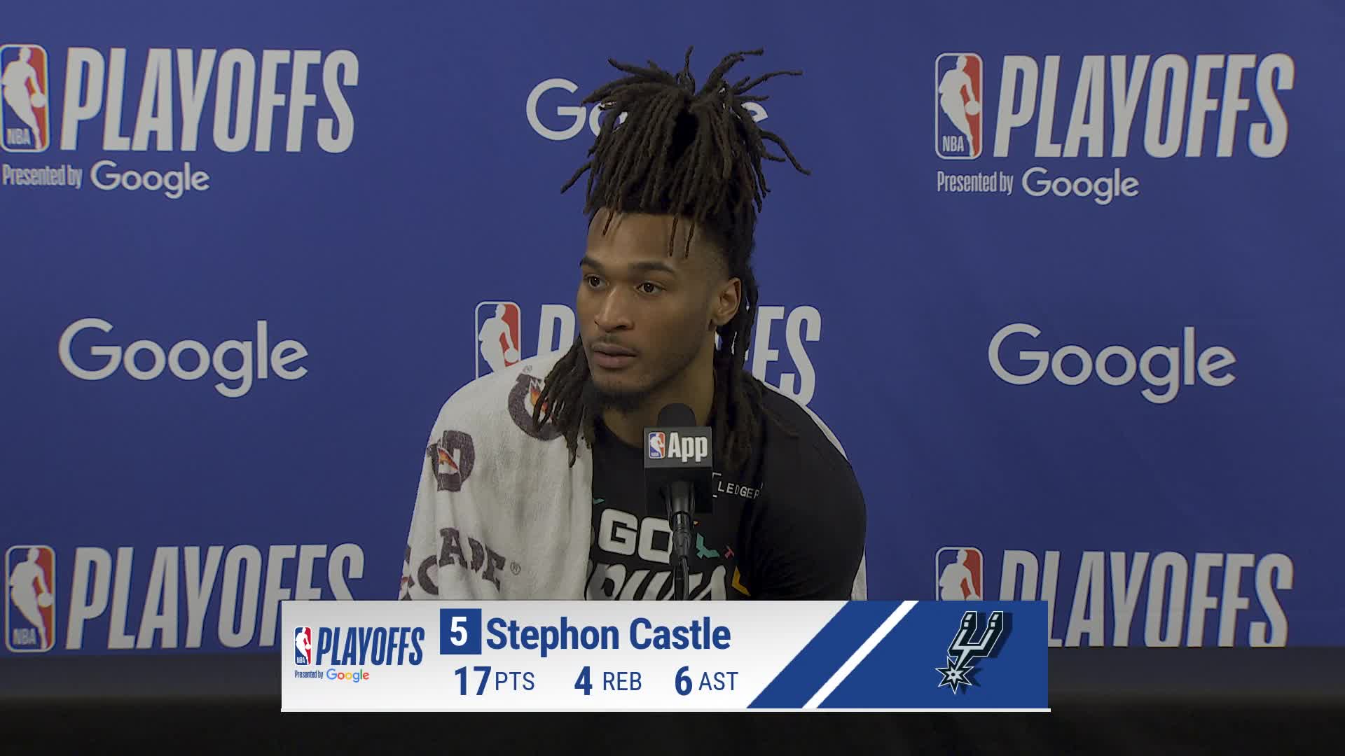 SAS 126, MIN 97: Stephon Castle Postgame Media Availability