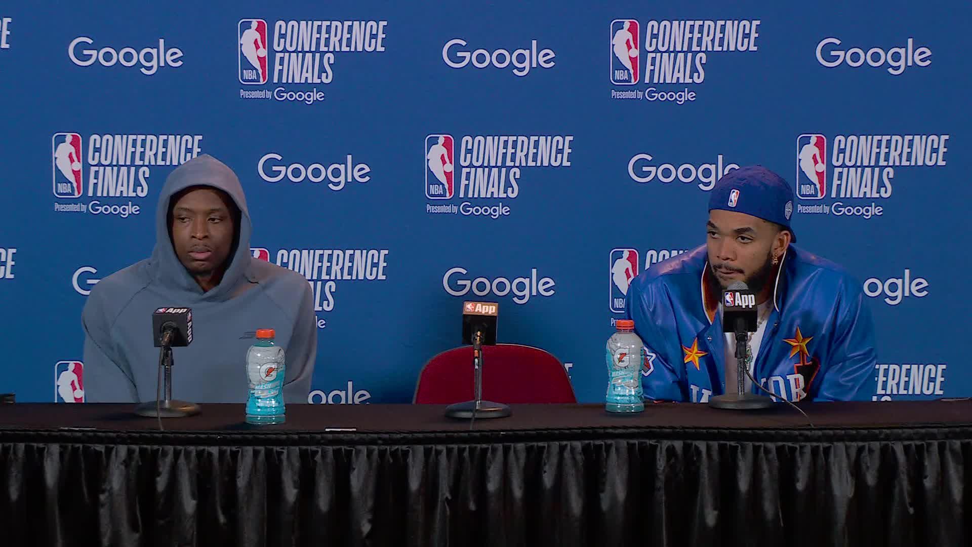 NYK 121, CLE 108: Karl-Anthony Towns & OG Anunoby Postgame Media Availability