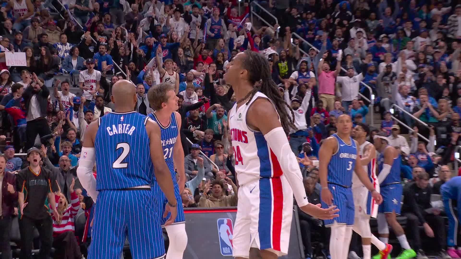 Daniss Jenkins with the 3-pointer