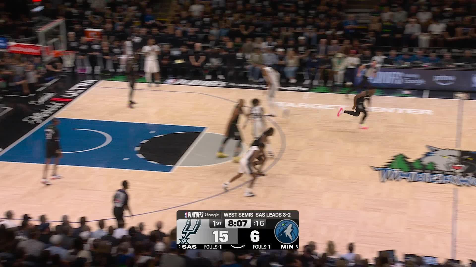 Anthony Edwards with the dunk