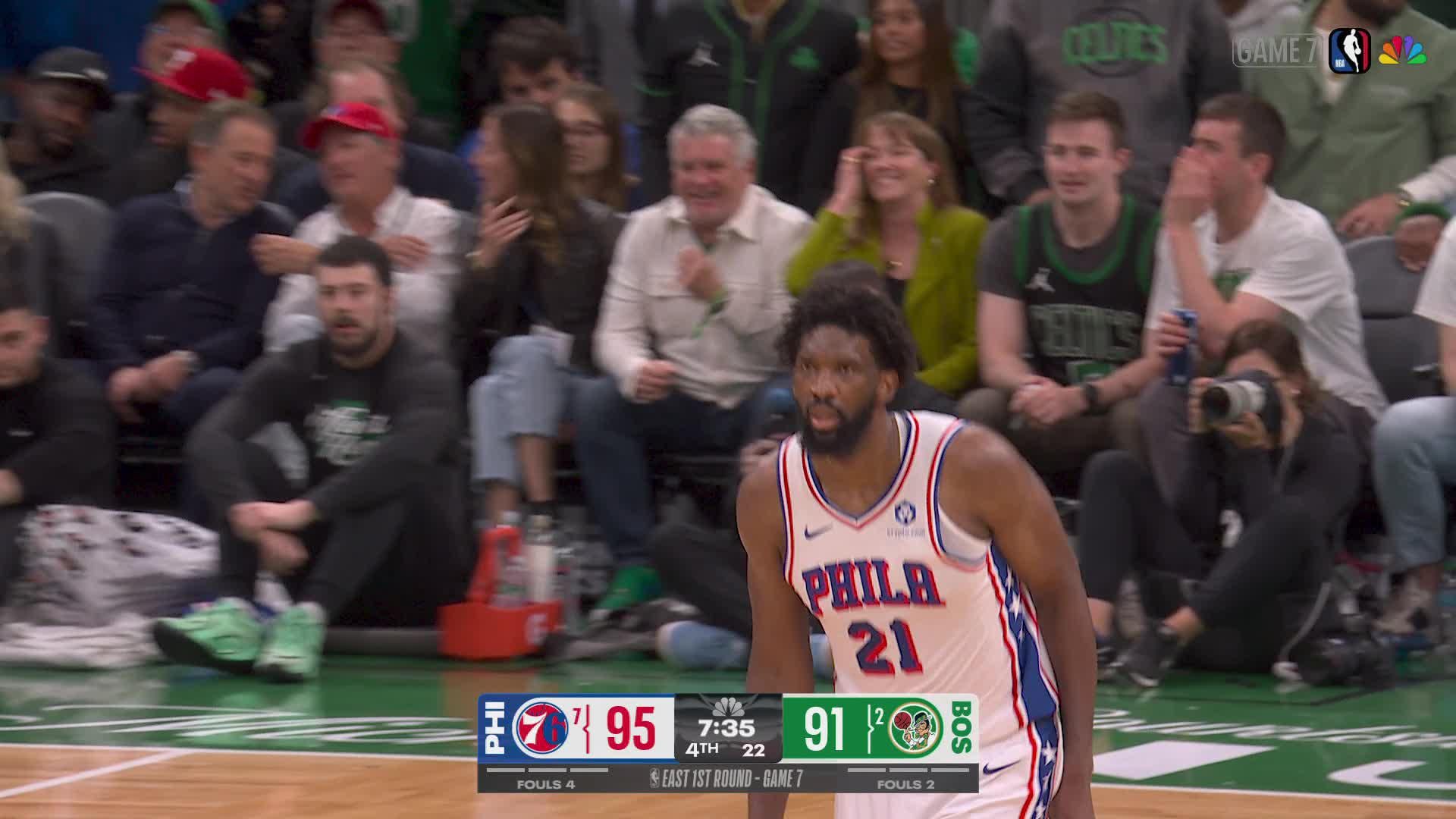 Joel Embiid drills the triple