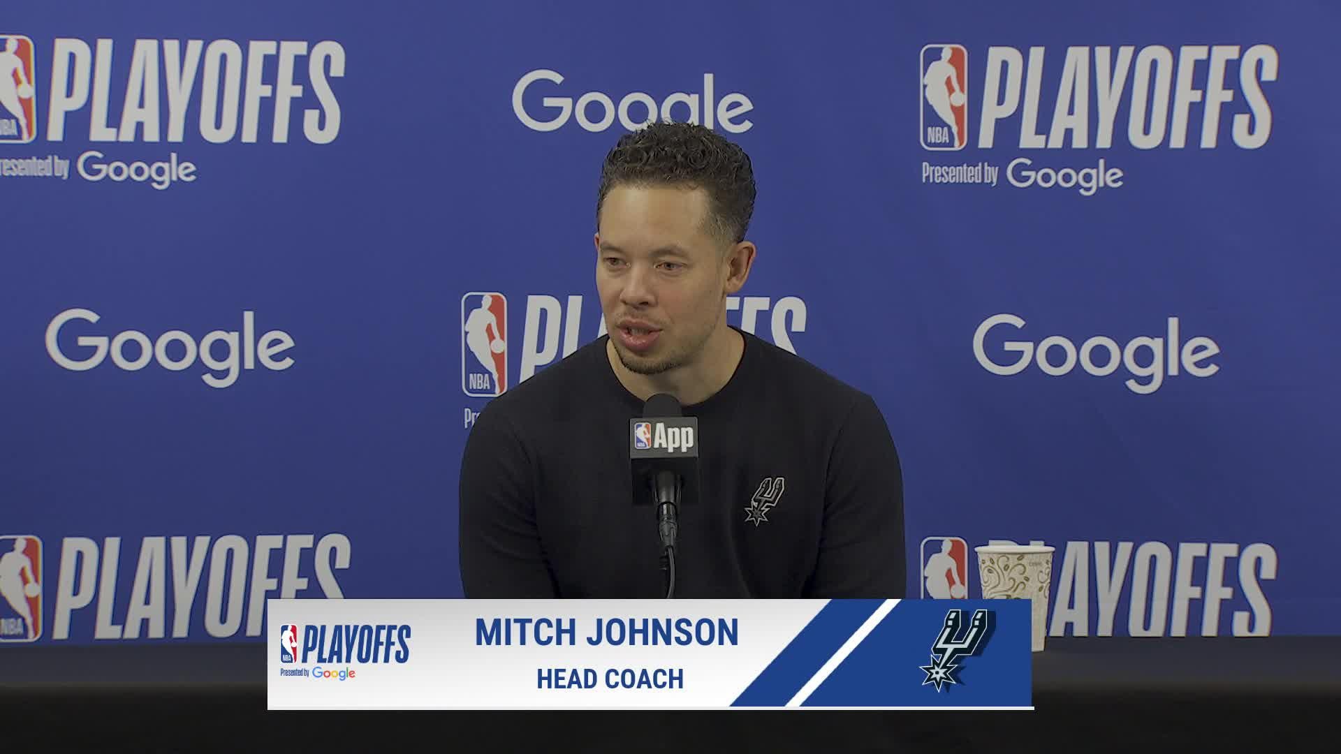 SAS 126, MIN 97: Spurs coach Mitch Johnson Postgame Media Availability