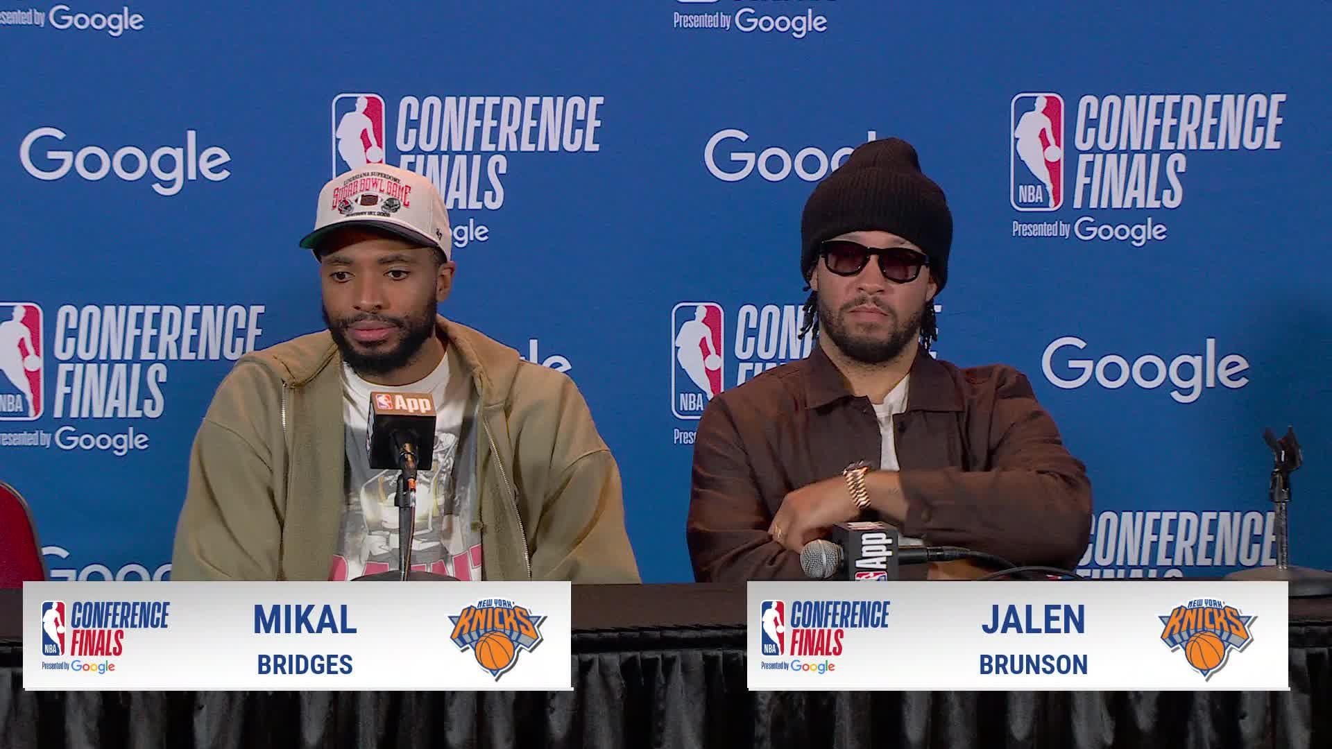 NYK 121, CLE 108: Mikal Bridges & Jalen Brunson Postgame Media Availability