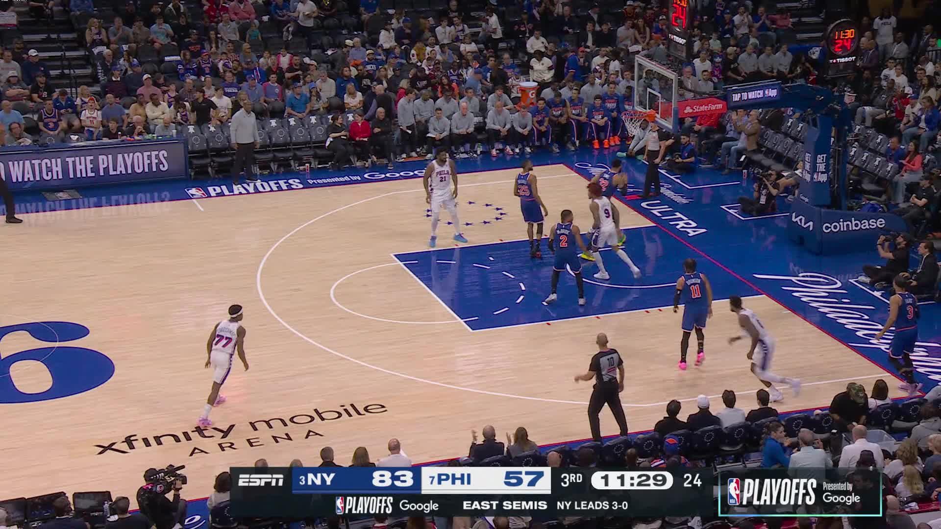 Paul George drills the triple