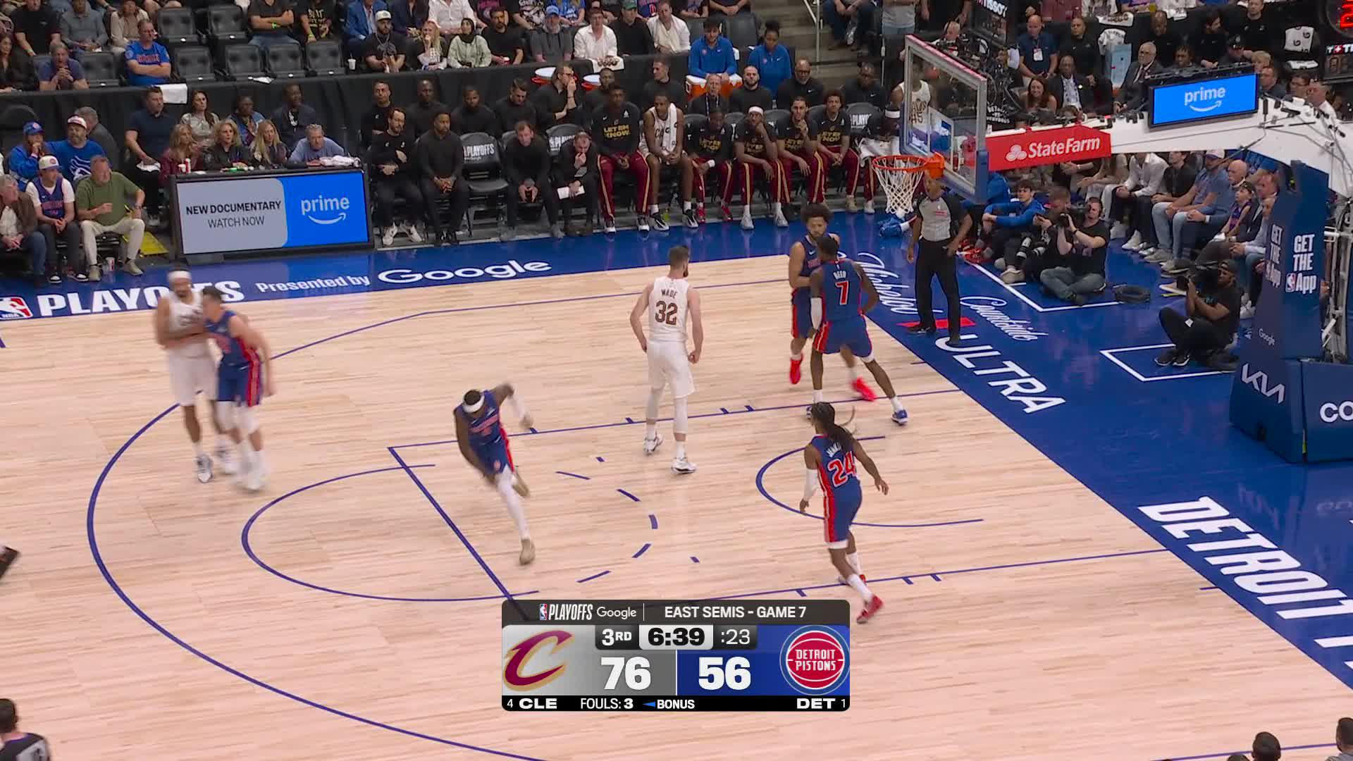 Caris LeVert with the 3-pointer