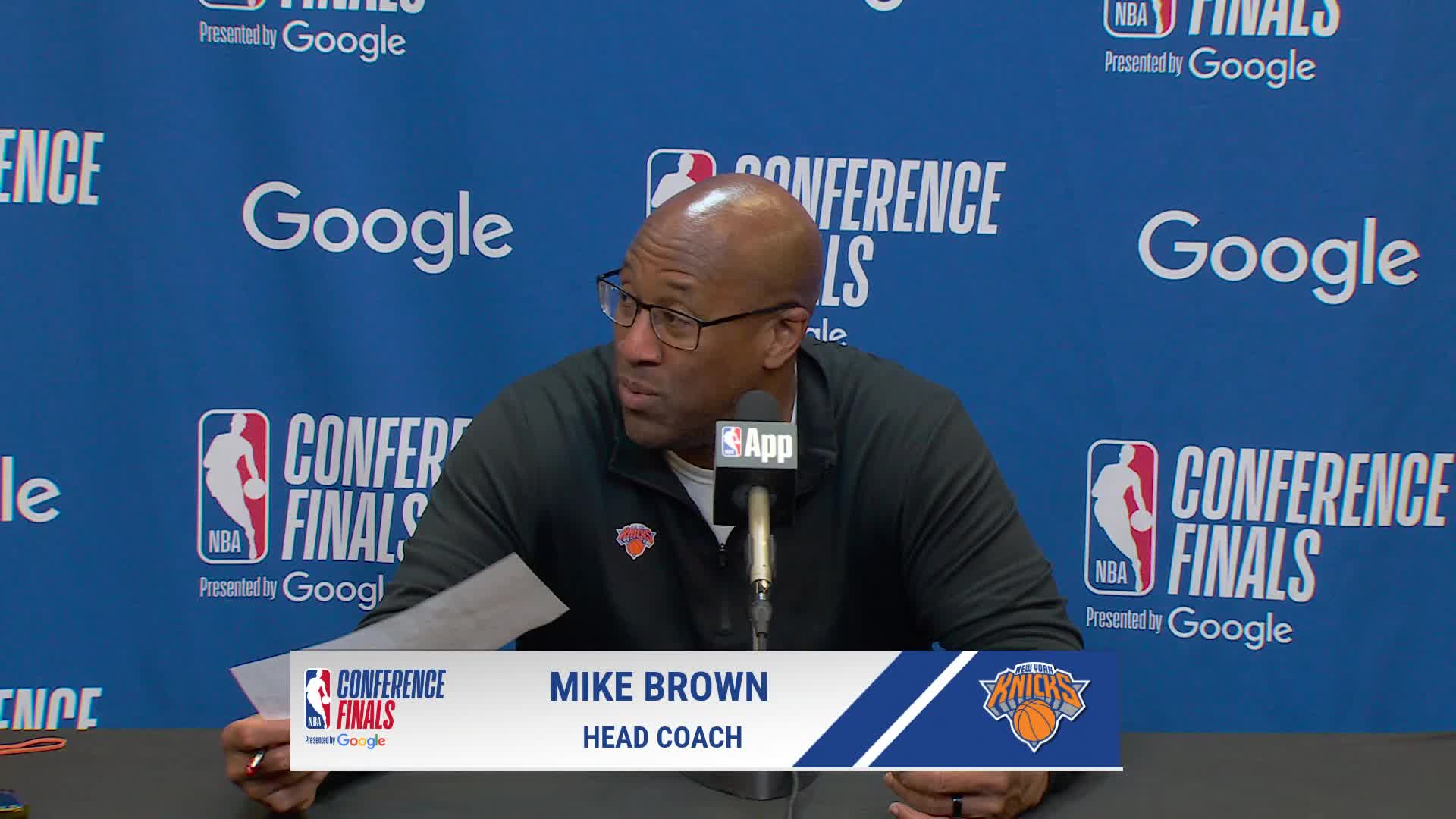 NYK 109, CLE 93: Knicks coach Mike Brown Postgame Media Availability