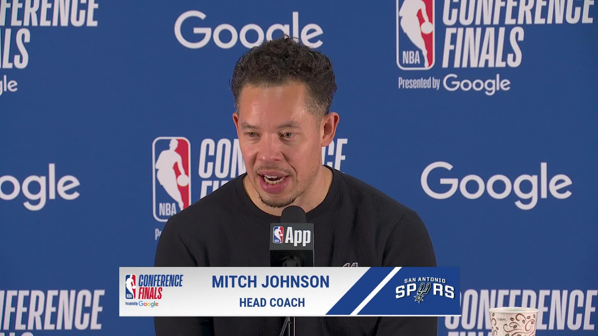 OKC 123, SAS 108: Spurs coach Mitch Johnson Postgame Media Availability