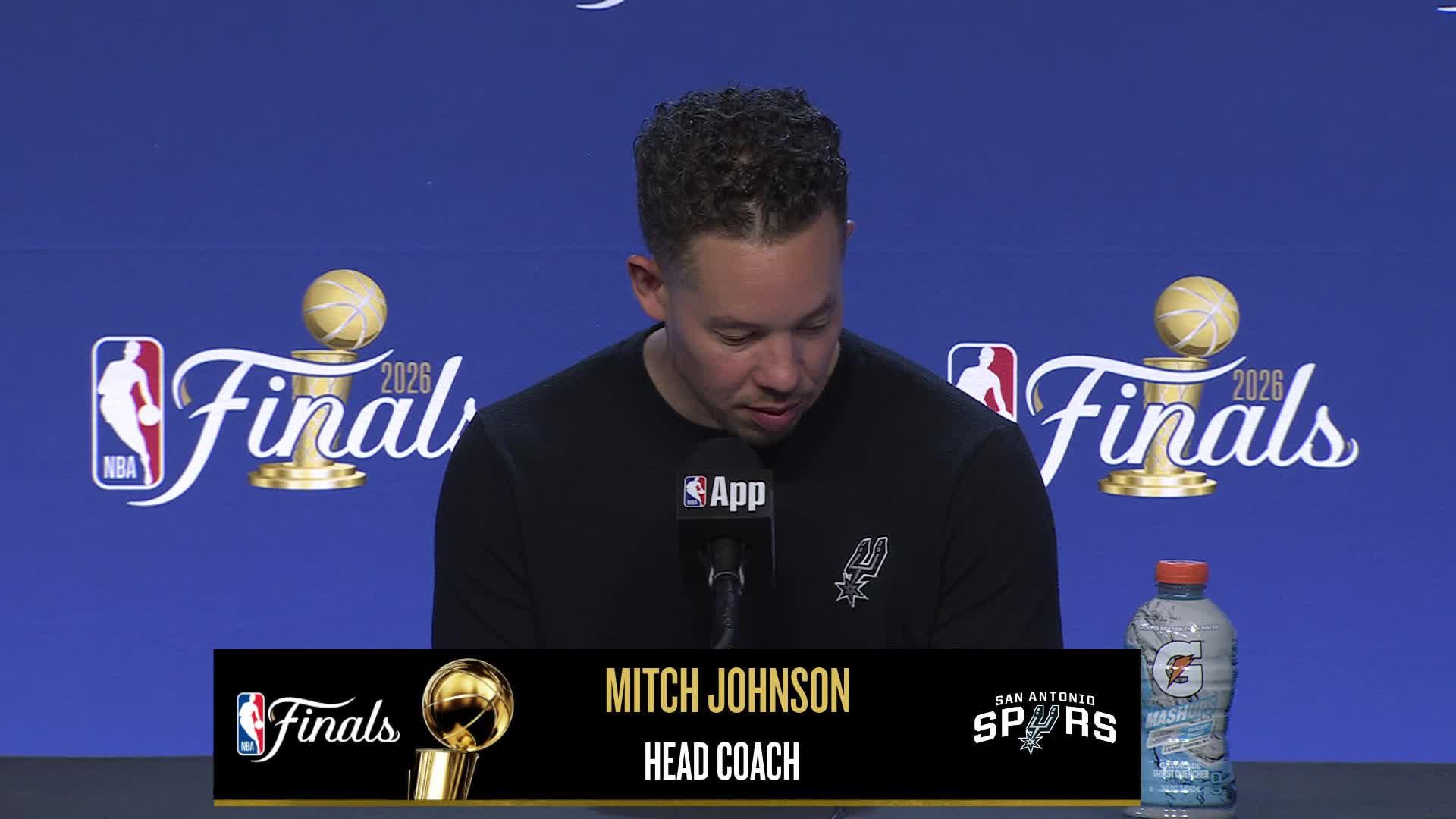NYK 105, SAS 104: Spurs coach Mitch Johnson Postgame Media Availability