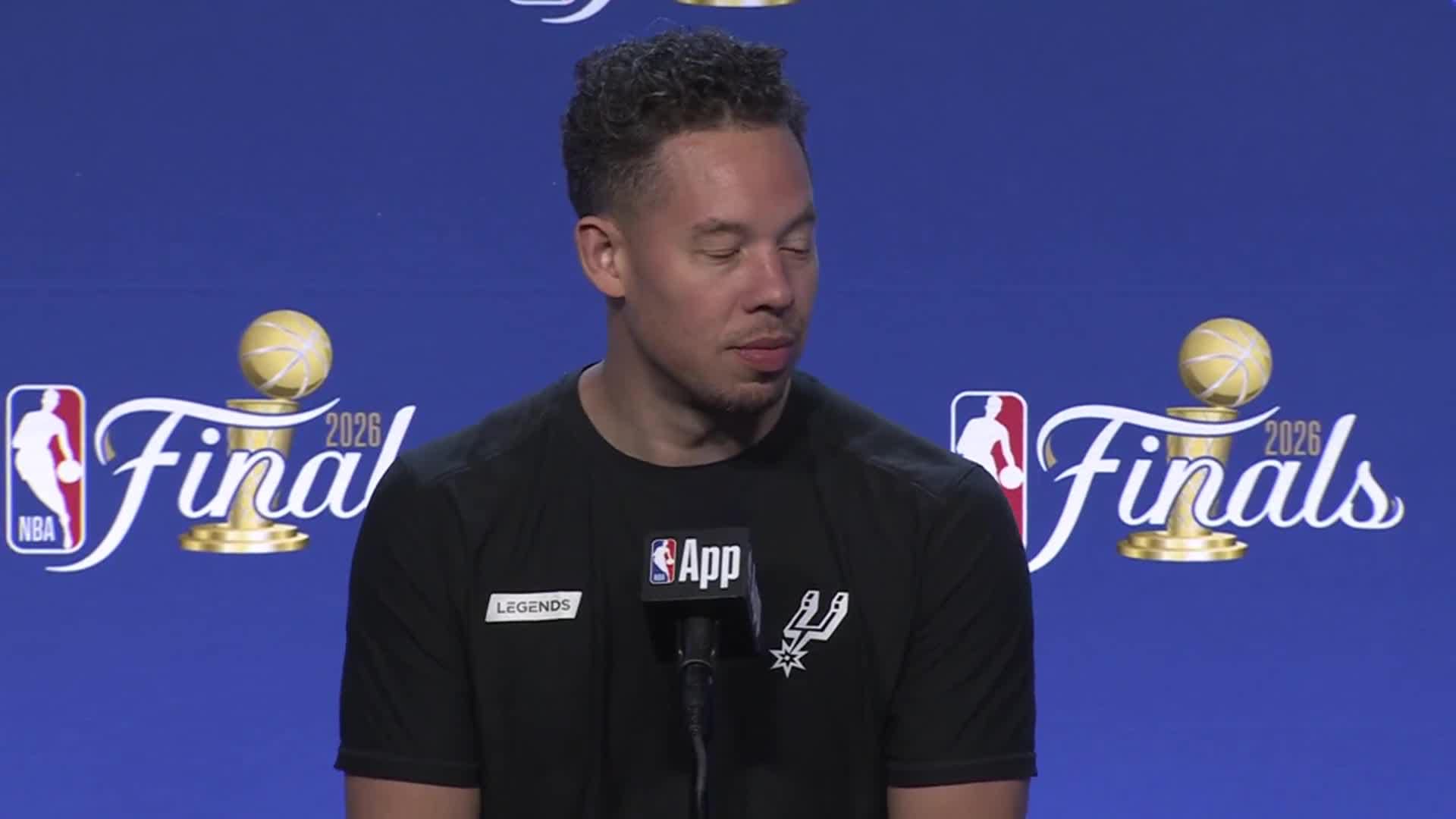 Spurs coach Mitch Johnson Game 2 Pregame Media Availability