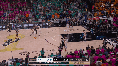 Victor Wembanyama drifts to the perimeter