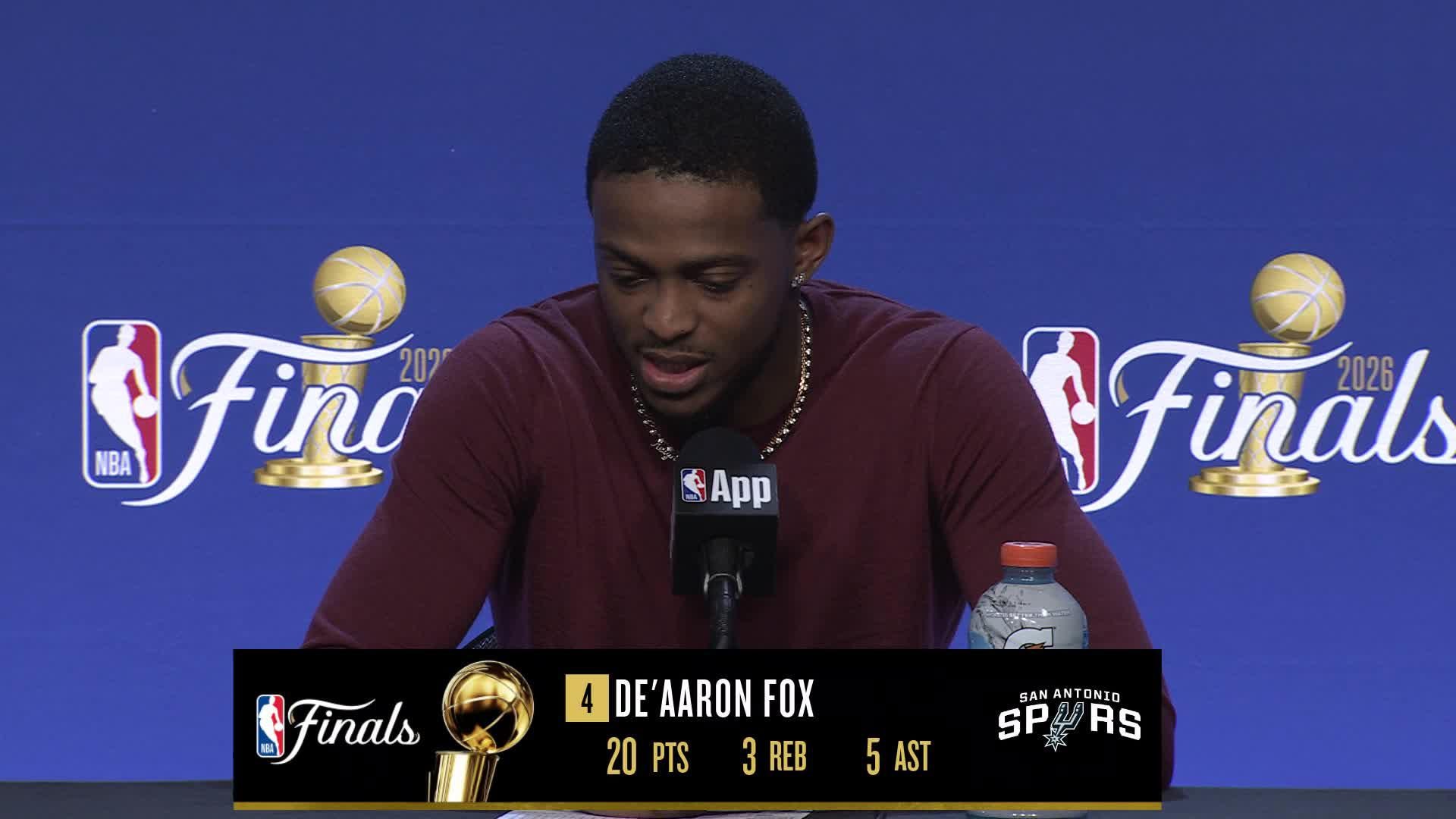 NYK 105, SAS 104: De'Aaron Fox Postgame Media Availability