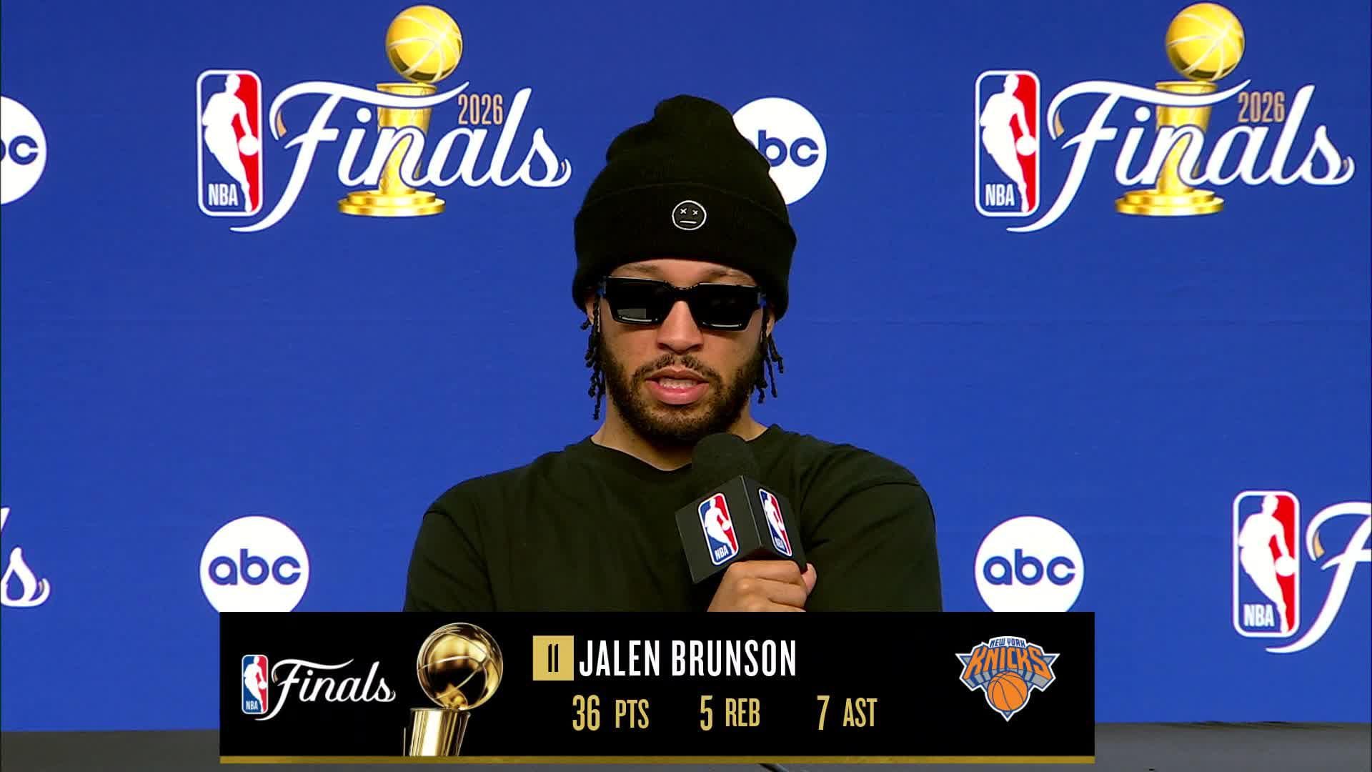 NYK 107, SAS 106: Jalen Brunson Postgame Media Availability
