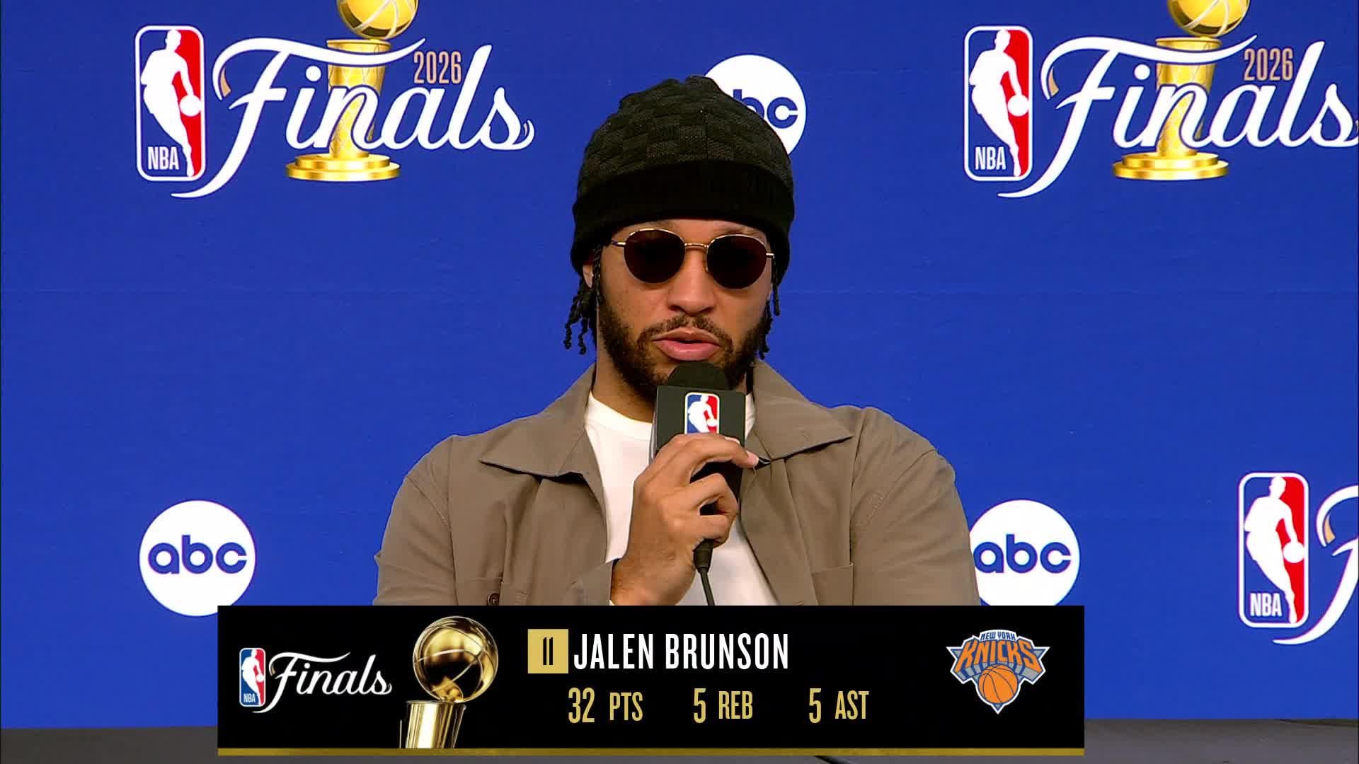 SAS 115, NYK 111: Jalen Brunson Postgame Media Availability