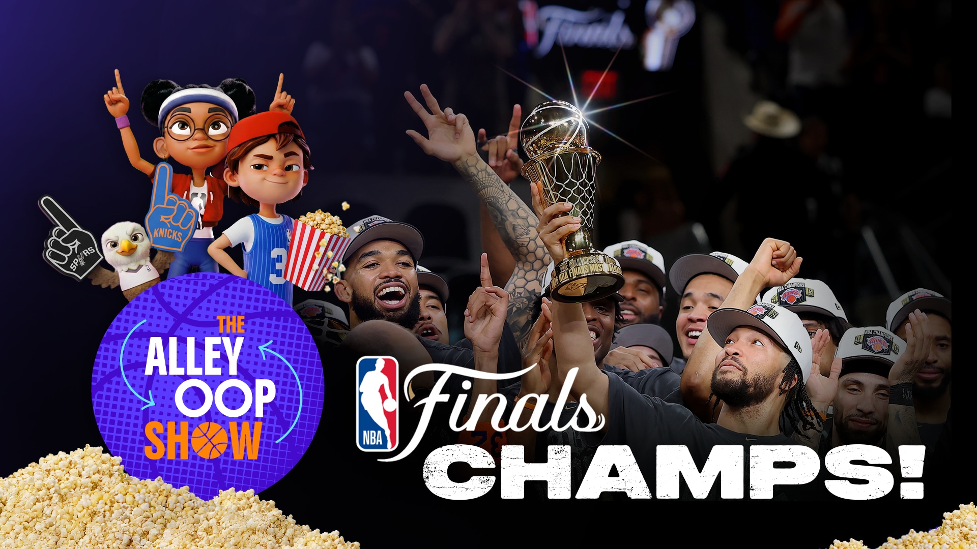 Alley & Oop celebrate the Finals