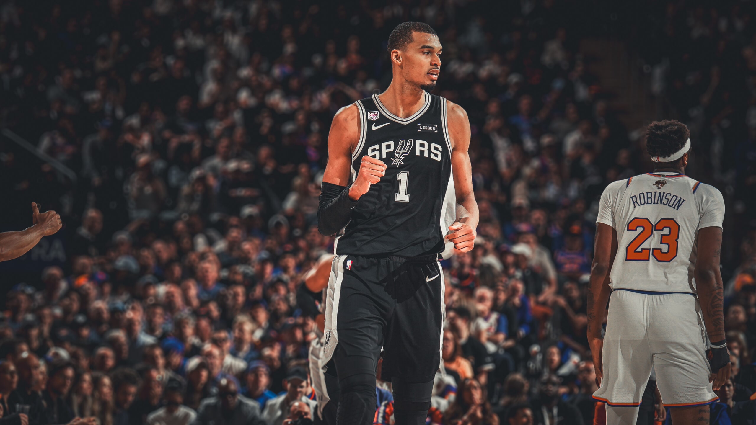 Victor Wembanyama stuffs stat sheet in Game 3 win