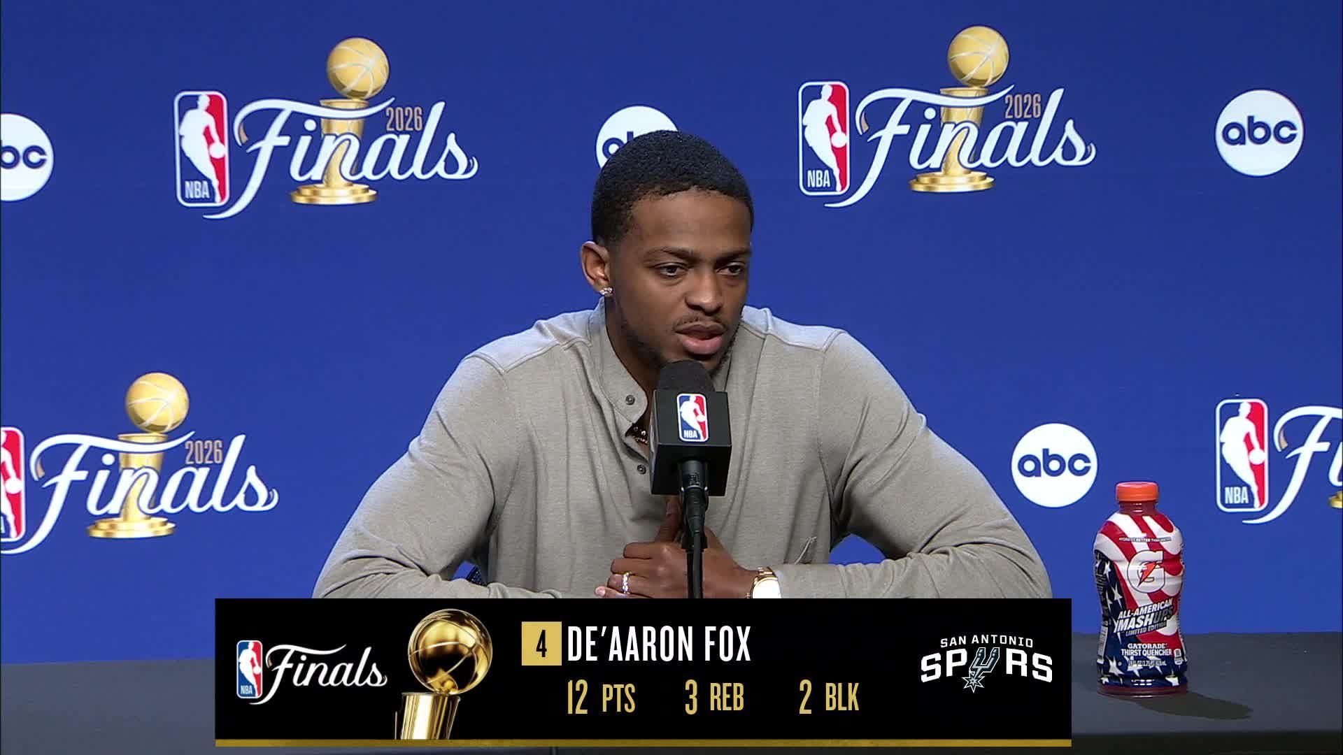 SAS 115, NYK 111: De'Aaron Fox Postgame Media Availability