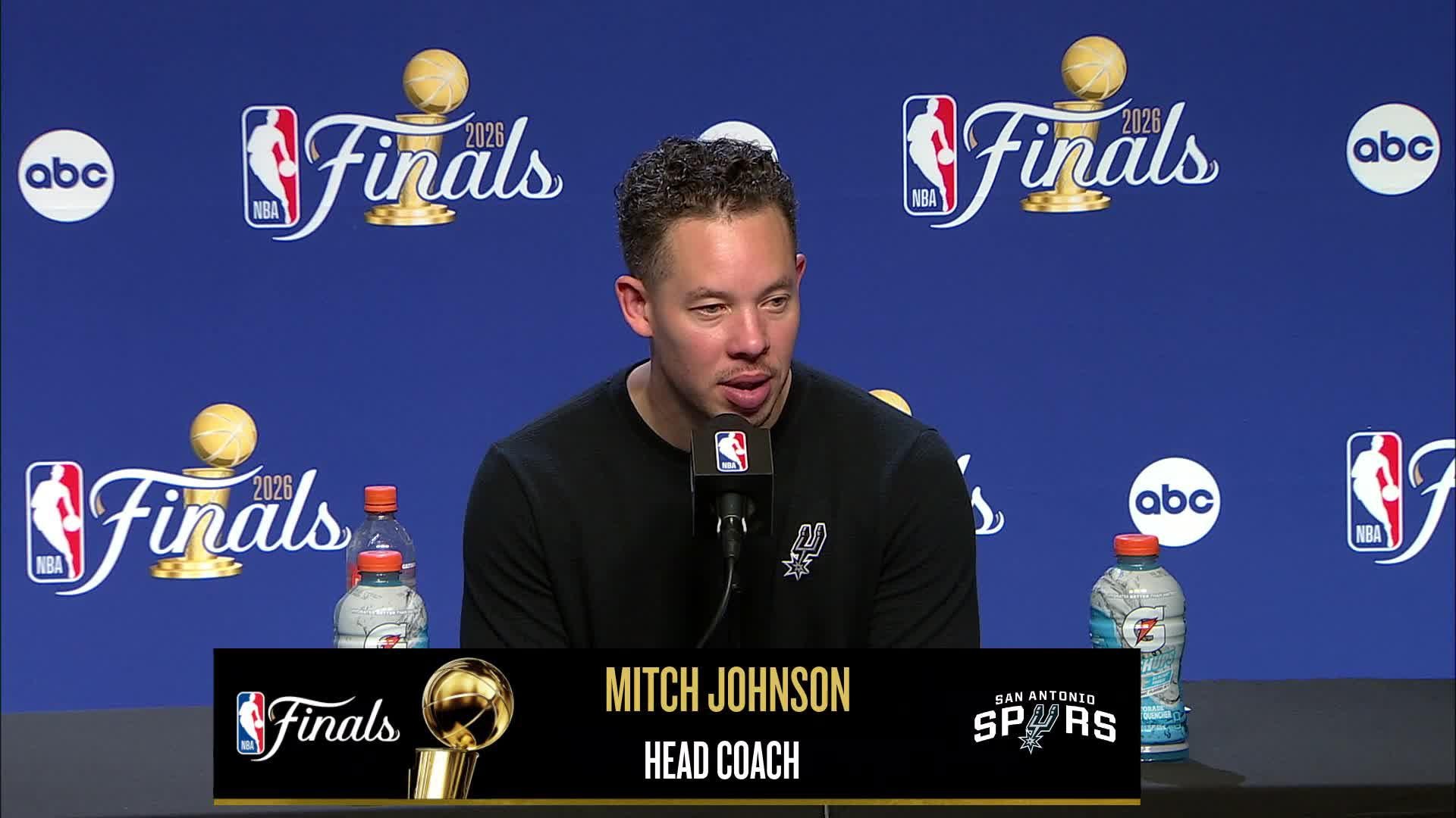 NYK 107, SAS 106: Spurs coach Mitch Johnson Postgame Media Availability