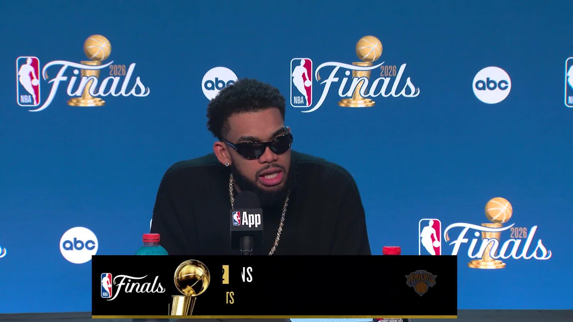 NYK 105, SAS 95: Karl-Anthony Towns Postgame Media Availability