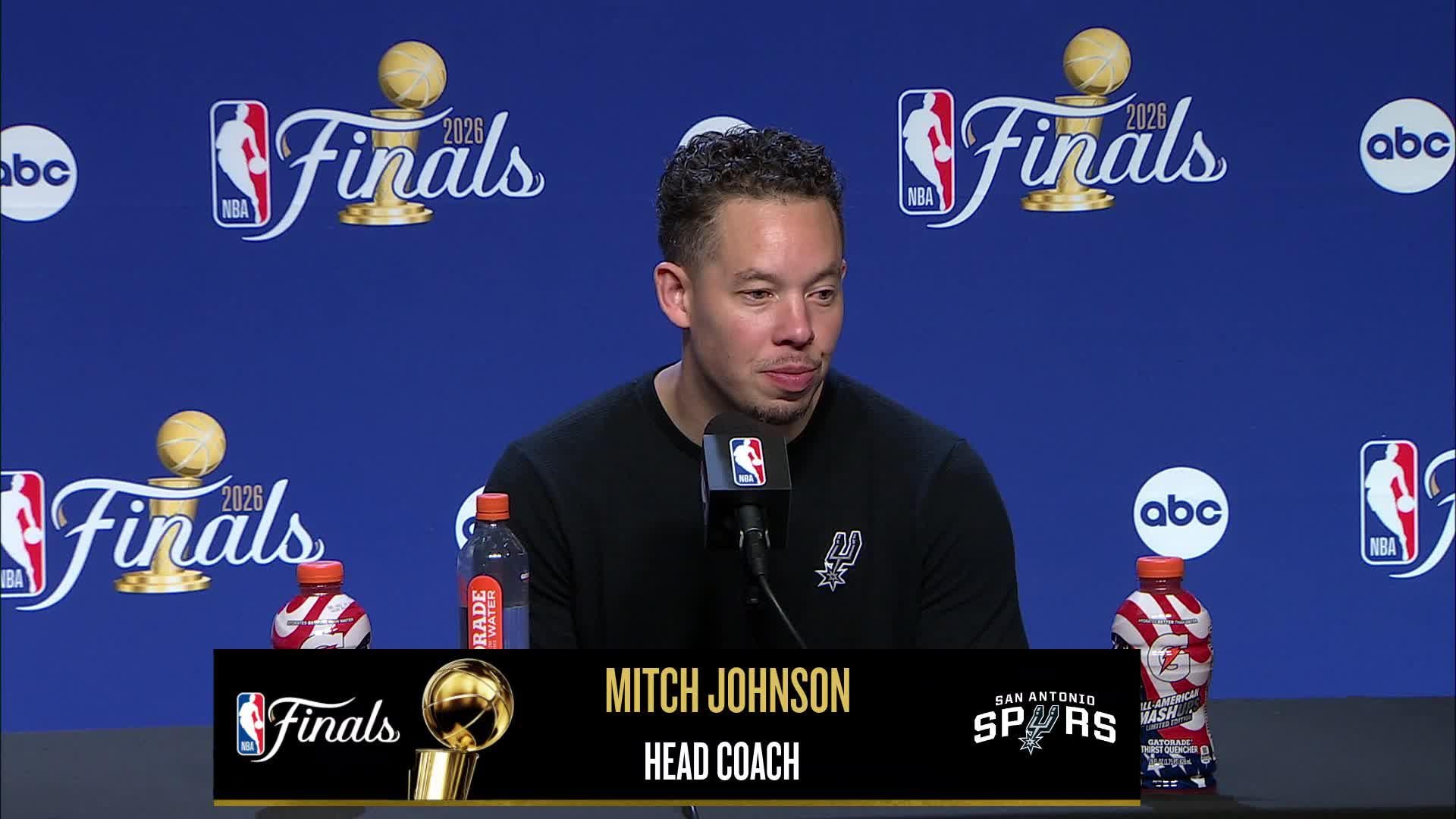 SAS 115, NYK 111: Spurs coach Mitch Johnson Postgame Media Availability
