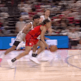 Kingston Flemings gets downhill in the lane for the lefty layup around the contesting rim protector.