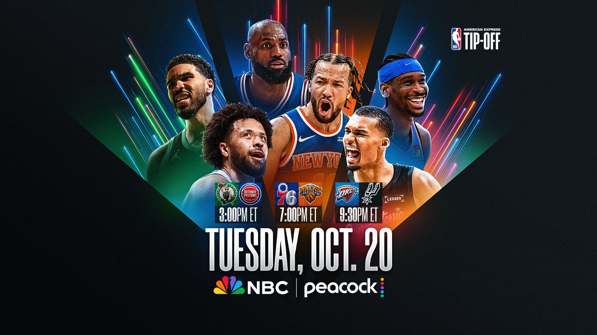 81st NBA season tips off Oct. 20 with tripleheader
