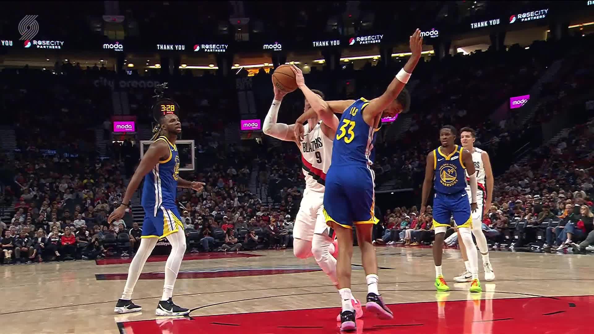 Portland Trail Blazers vs. Golden State Warriors - 4th Quarter Highlights