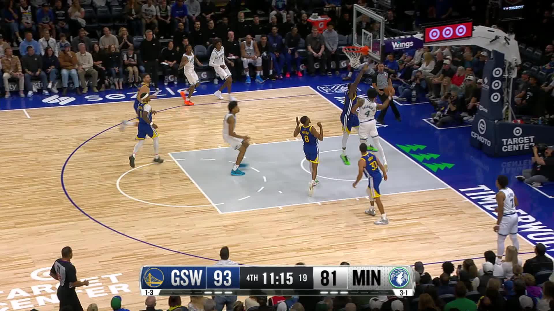 Minnesota Timberwolves vs. Golden State Warriors - 4th Quarter Highlights