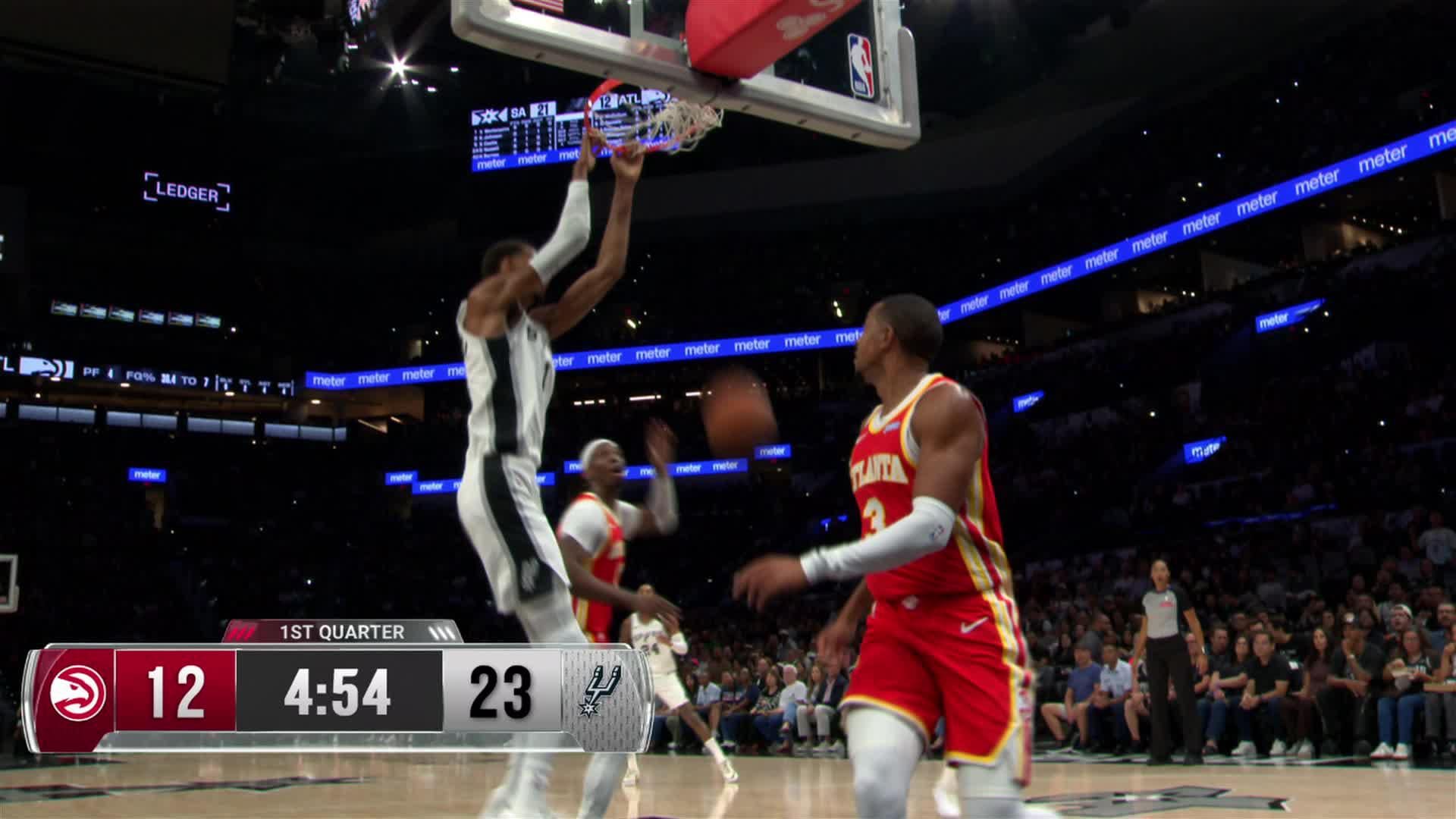 San Antonio Spurs vs. Atlanta Hawks - 1st Half Highlights