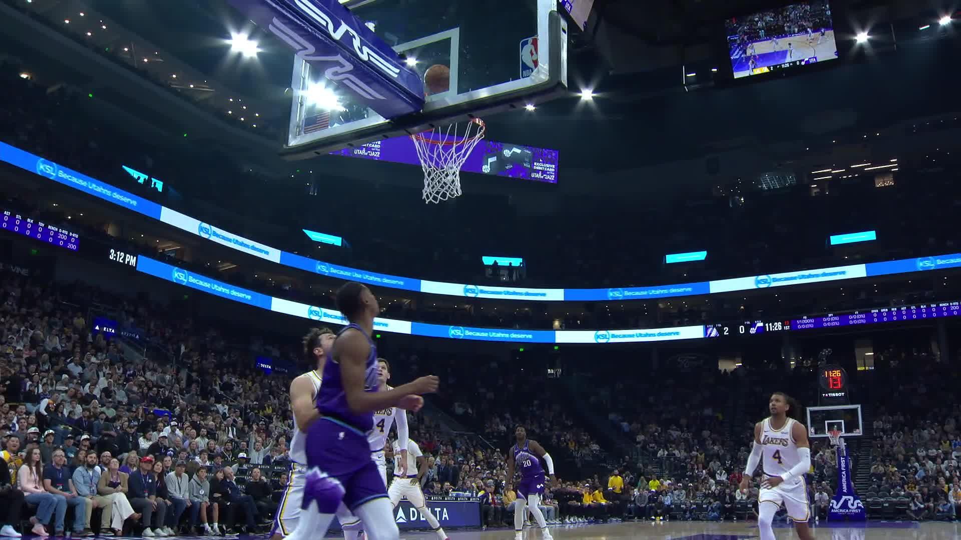Ace Bailey with 15 Points vs. Los Angeles Lakers