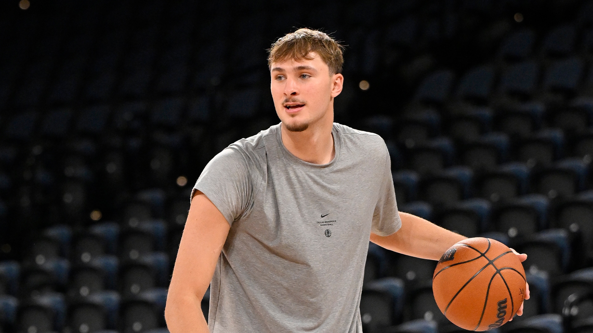 Cooper Flagg mic'd up at Mavericks practice in Macau