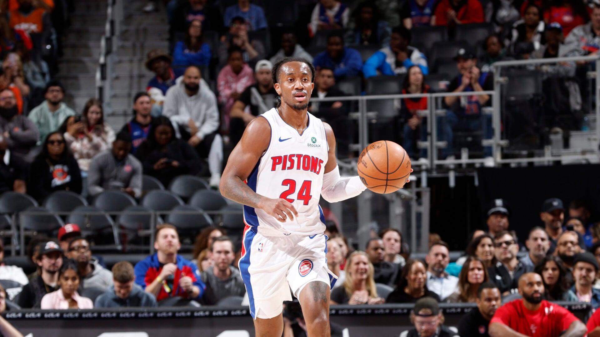 Daniss Jenkins beats the shot clock with a buzzer-beating three