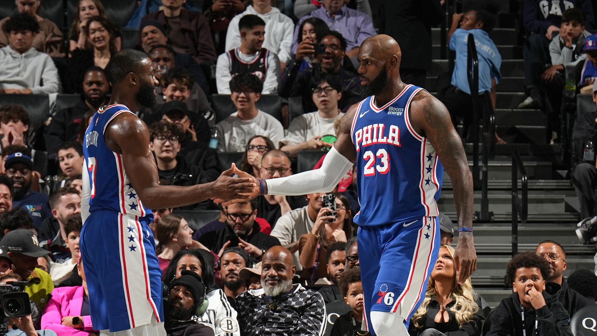 LeBron James has a strong first half for the 76ers in his first appearance with his new team