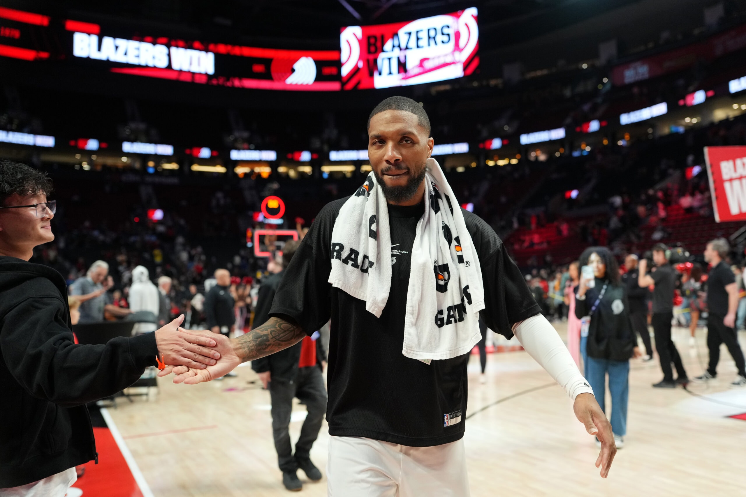 Lillard talks with NBA TV after preseason debut
