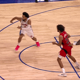 Cade Cunningham gets the steal and pushes it down court for the slam.